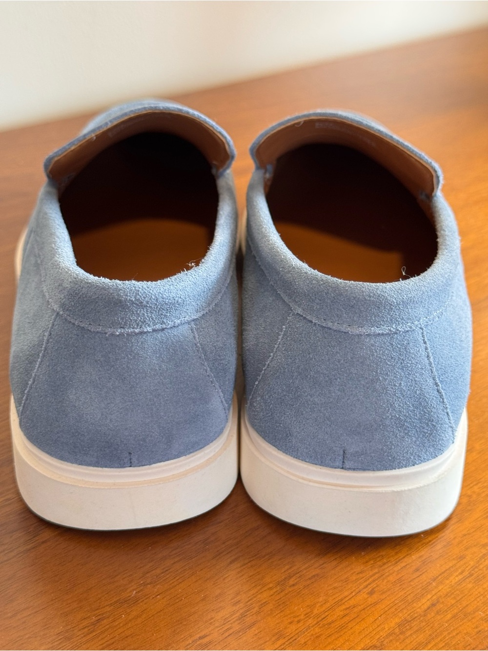 Nordstrom Men's Blue Suede Slip-On Loafers Ortholite Sneaker 9.5M NWOB - Picture 4 of 13